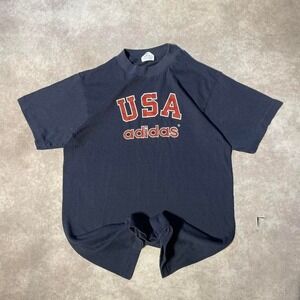 Vintage USA Adidas Spellout Cute Preppy Tee Shirt